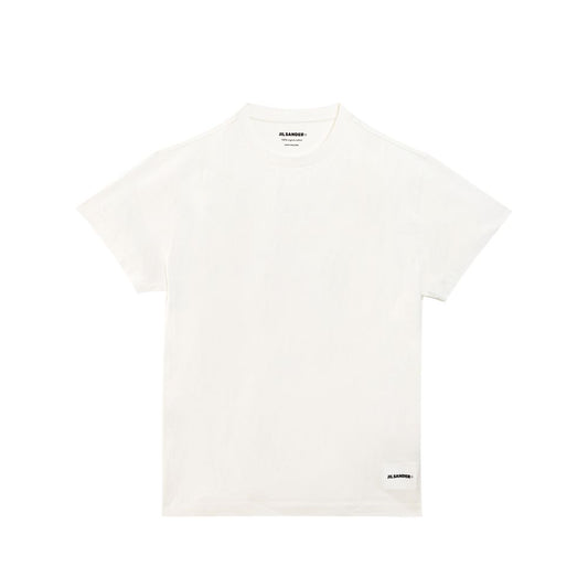 White Cotton Organic T-Shirt - GlamHub Luxury and Icon Brand Clothing