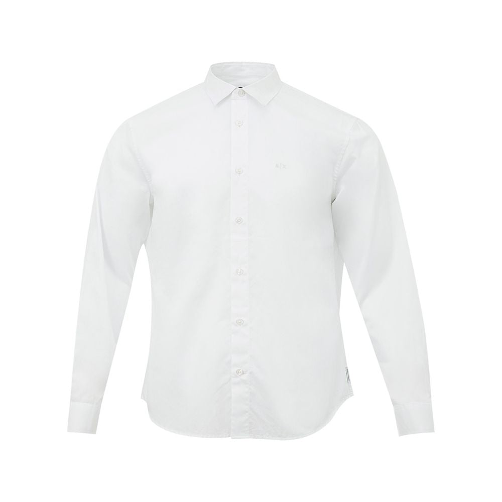 Elegant White Cotton Shirt for Men - GLAMHUB BOUTIQUE 