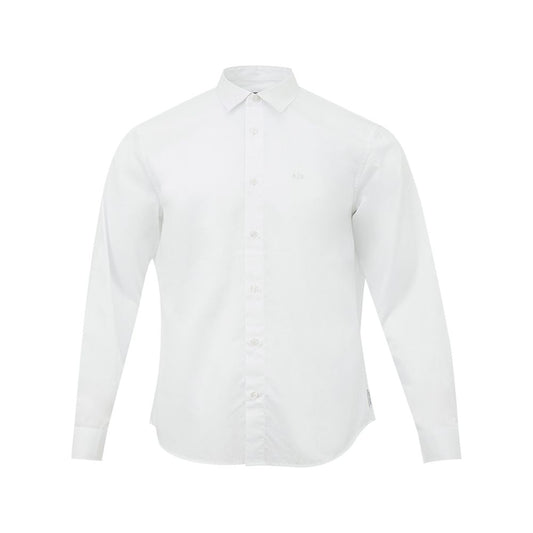 Elegant White Cotton Shirt for Men - GLAMHUB BOUTIQUE 