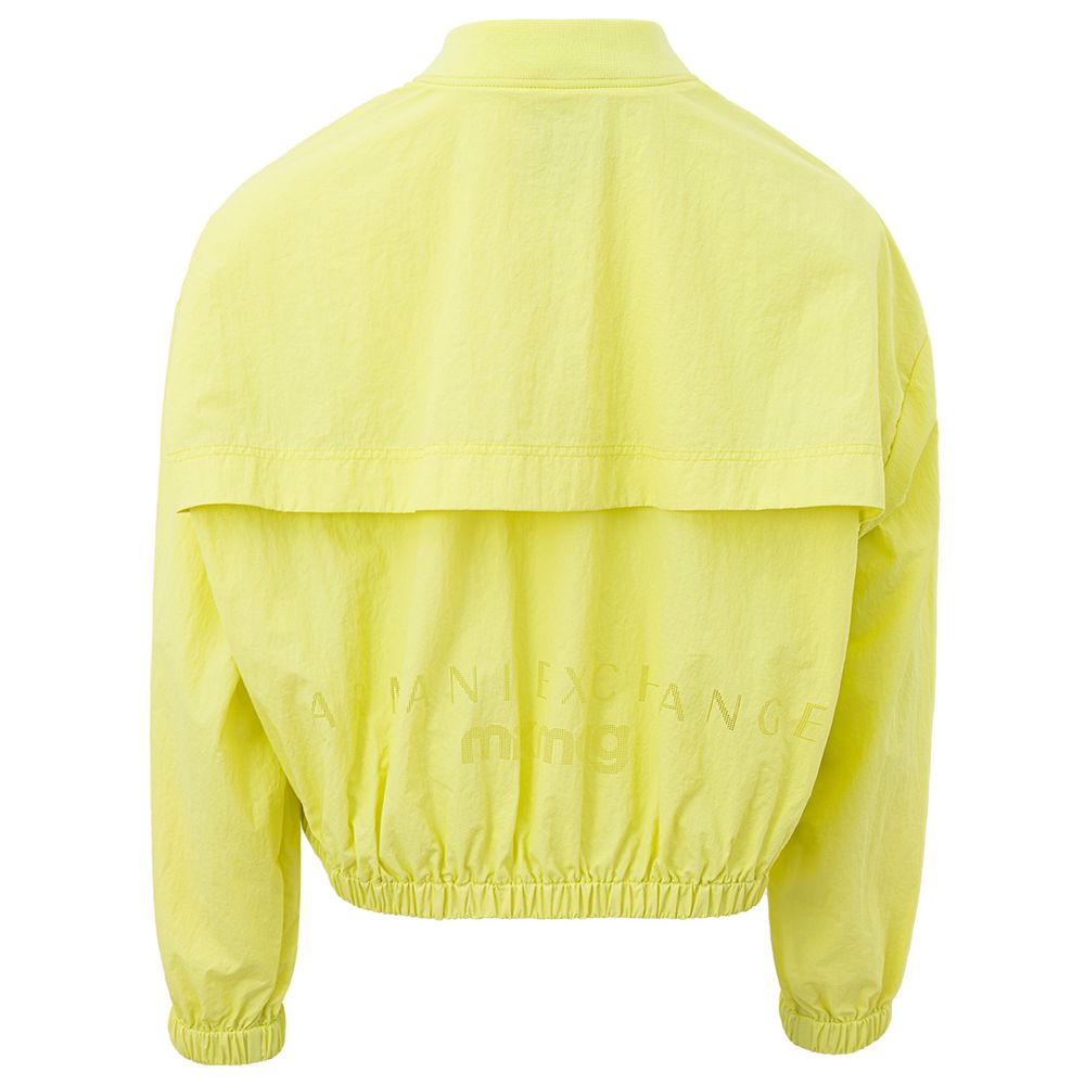 Chic Yellow Polyamide Jacket for Women - GLAMHUB BOUTIQUE 