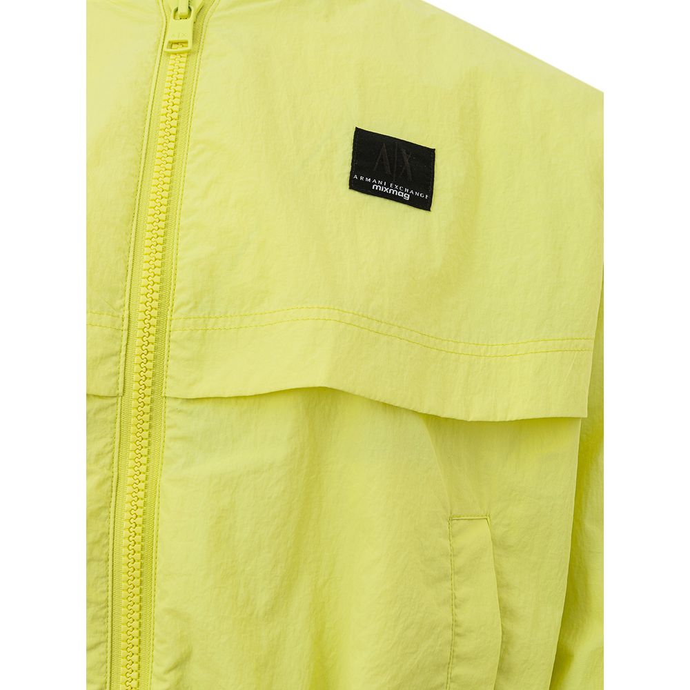 Chic Yellow Polyamide Jacket for Women - GLAMHUB BOUTIQUE 