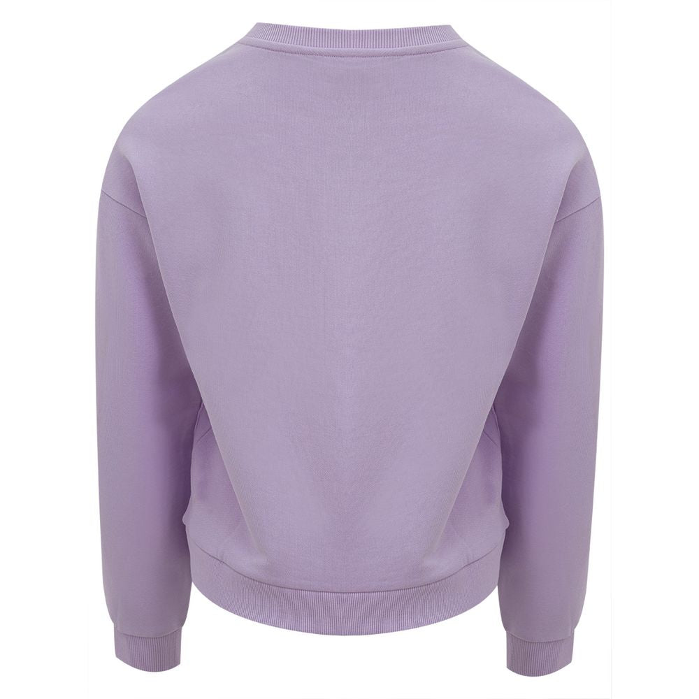 Chic Purple Cotton Sweater for Women - GLAMHUB BOUTIQUE 