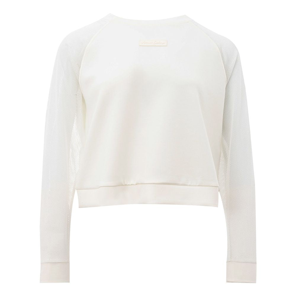 Elegant White Polyamide Sweater - GLAMHUB BOUTIQUE 