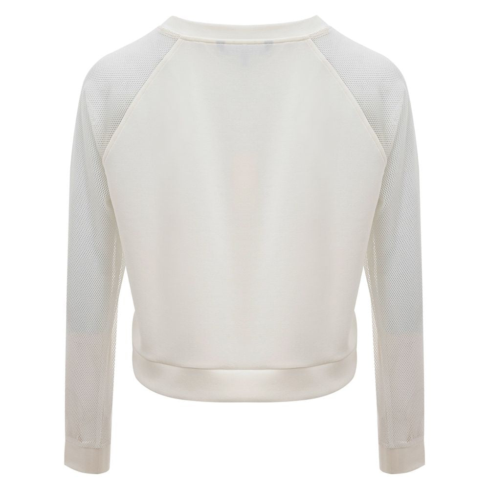 Elegant White Polyamide Sweater - GLAMHUB BOUTIQUE 