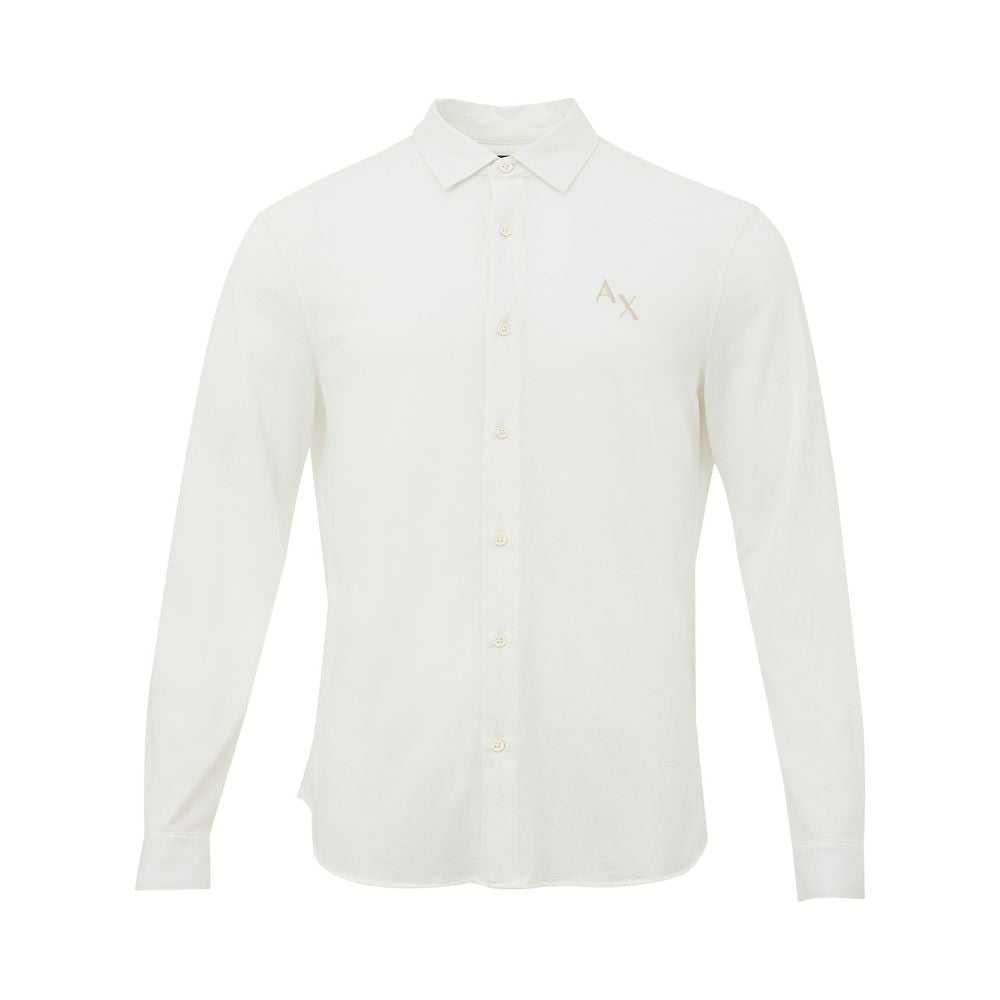 Elegant White Organic Cotton Shirt - GLAMHUB BOUTIQUE 