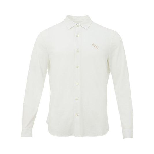 Elegant White Organic Cotton Shirt - GLAMHUB BOUTIQUE 