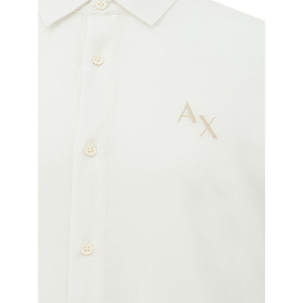 Elegant White Organic Cotton Shirt - GLAMHUB BOUTIQUE 