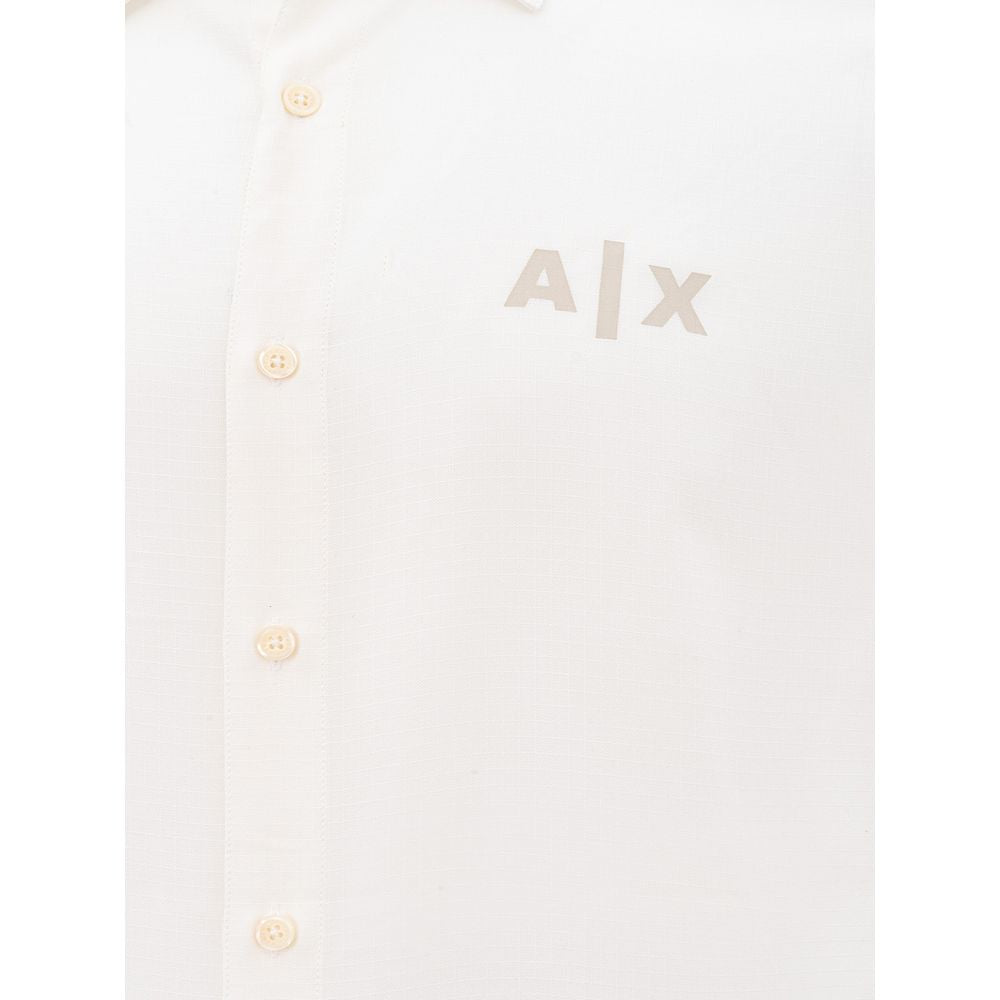 Elegant White Viscose Shirt for Men - GLAMHUB BOUTIQUE 