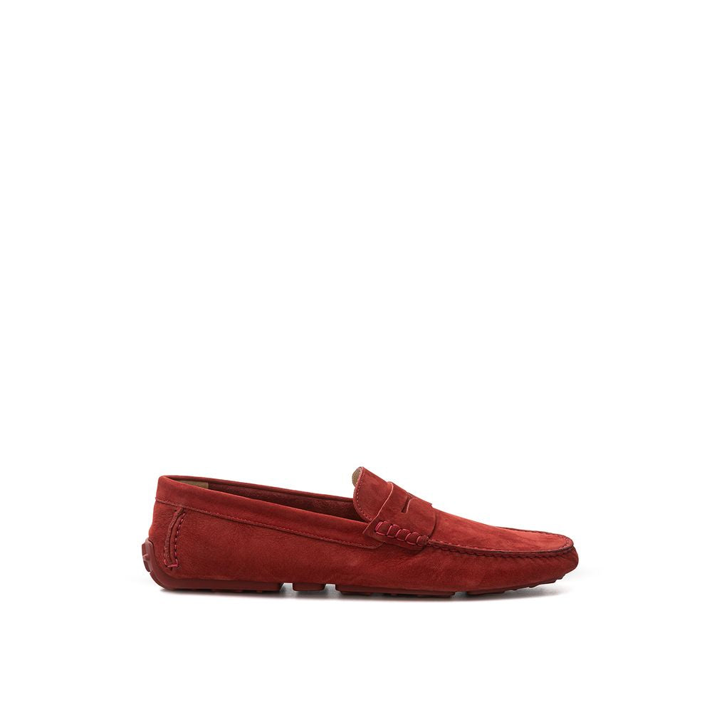 Elegant Bordeaux Leather Loafers for Men - GlamHub Luxury and Icon Brand Clothing