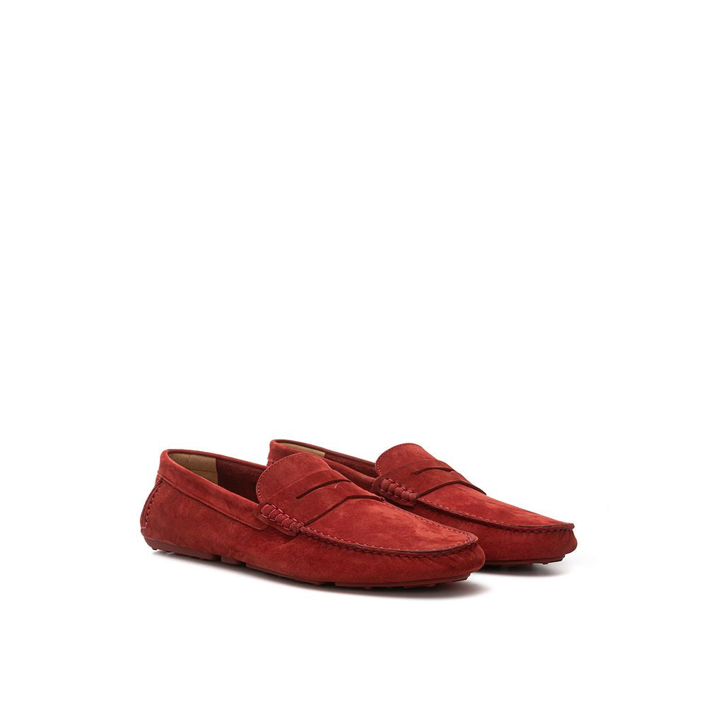 Elegant Bordeaux Leather Loafers for Men - GlamHub Luxury and Icon Brand Clothing