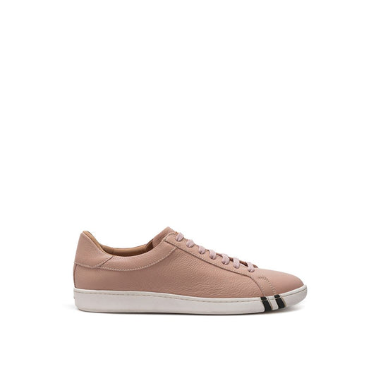 Elegant Pink Leather Sneakers for Women - GlamHub Luxury and Icon Brand Clothing