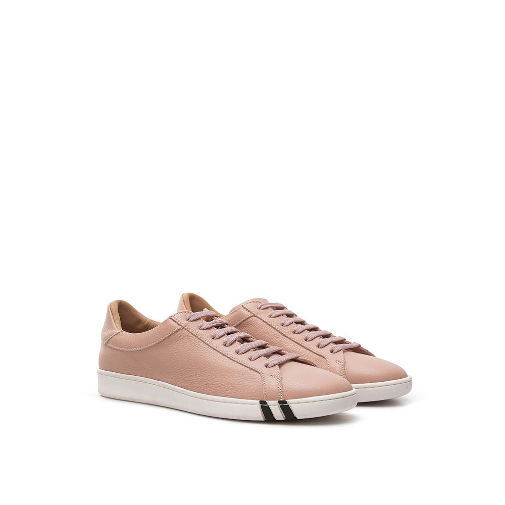 Elegant Pink Leather Sneakers for Women - GlamHub Luxury and Icon Brand Clothing