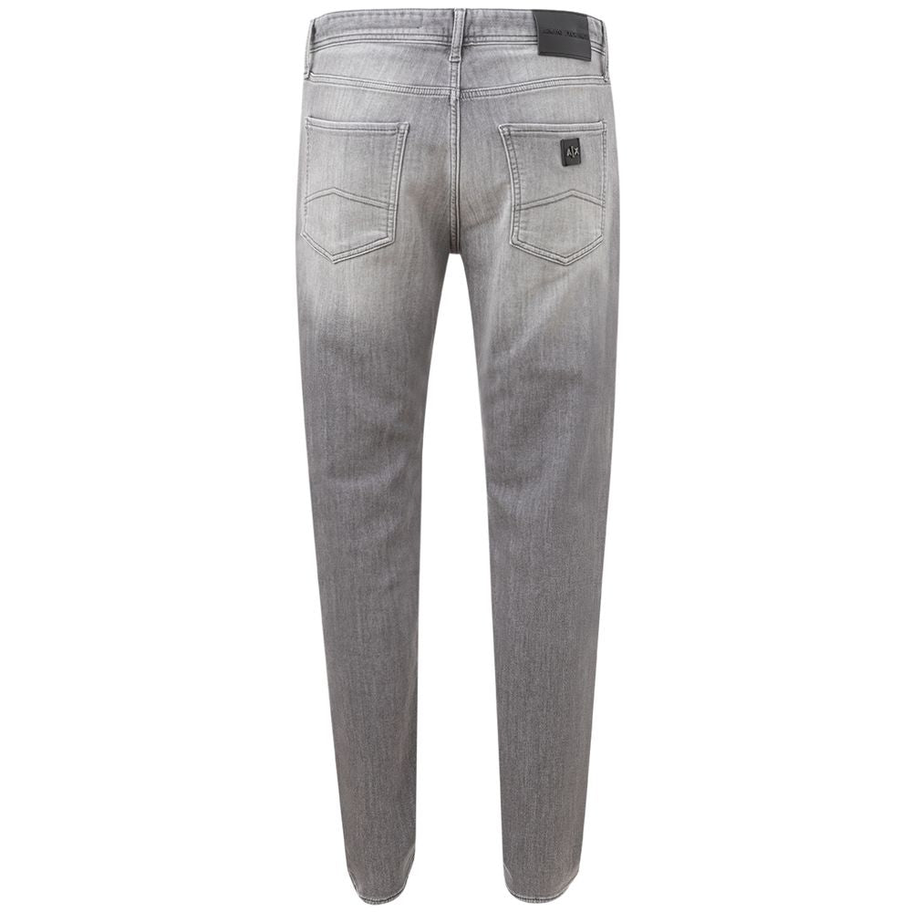 Sleek Gray Cotton Denim Essentials - GLAMHUB BOUTIQUE 