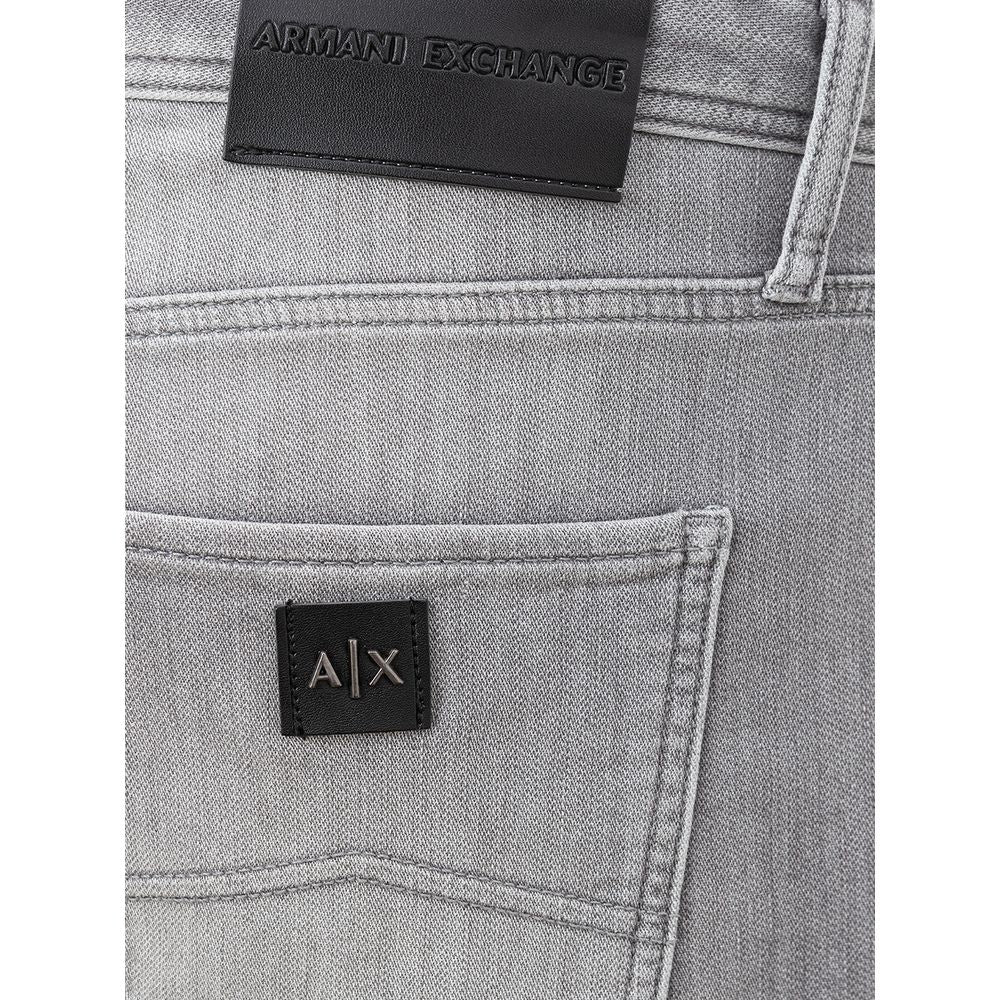 Sleek Gray Cotton Denim Essentials - GLAMHUB BOUTIQUE 