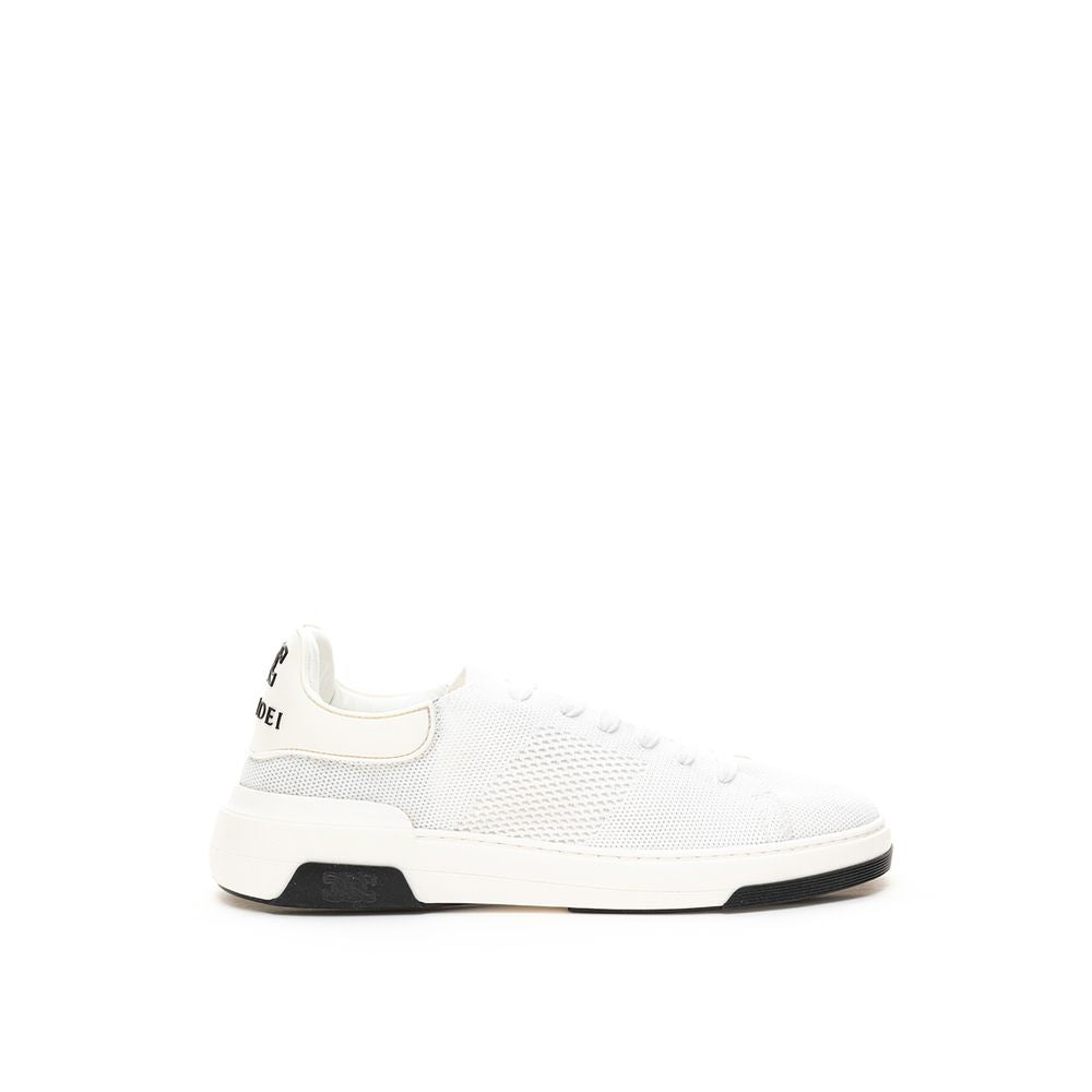 Elegant White Leather Sneakers - GlamHub Luxury and Icon Brand Clothing