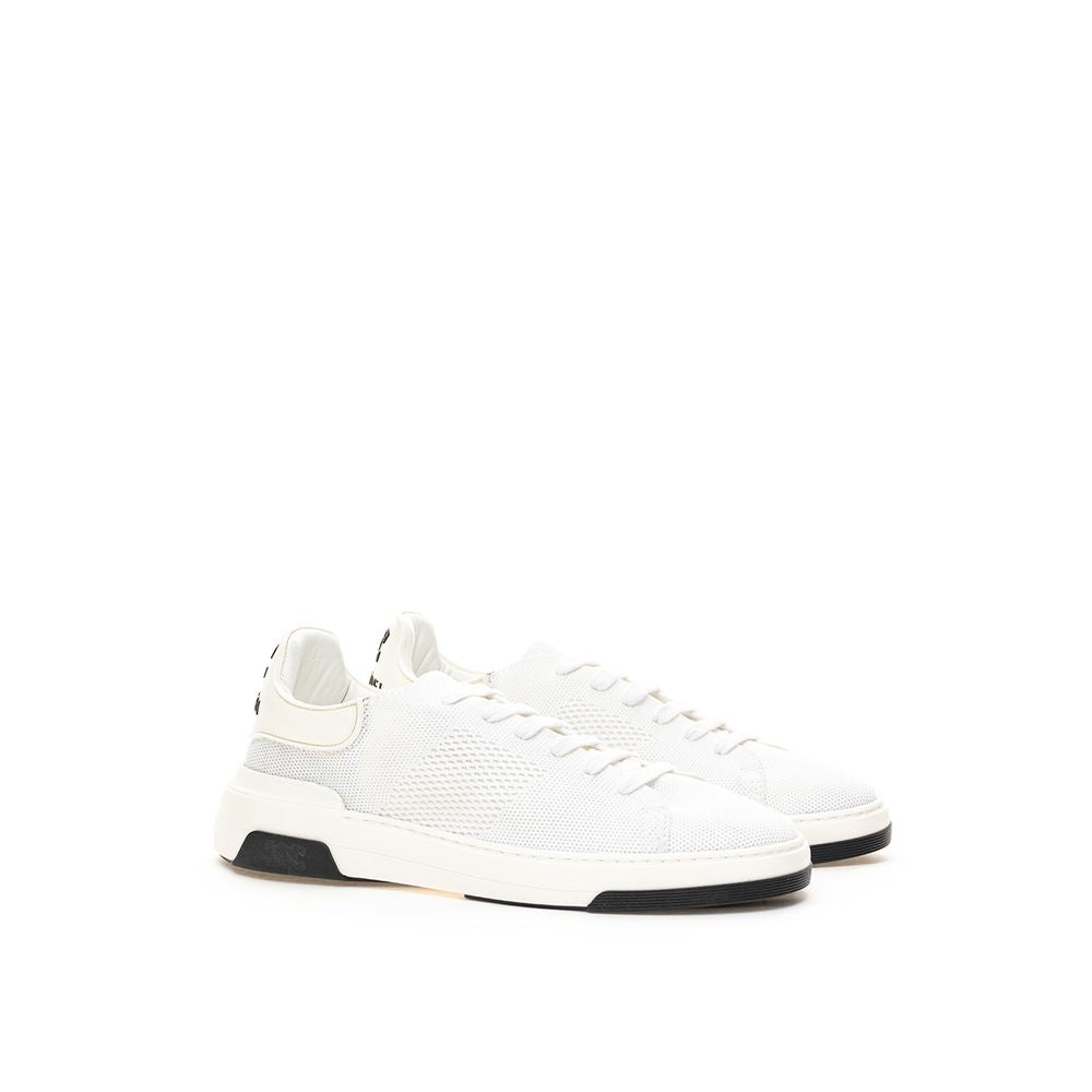 Elegant White Leather Sneakers - GlamHub Luxury and Icon Brand Clothing