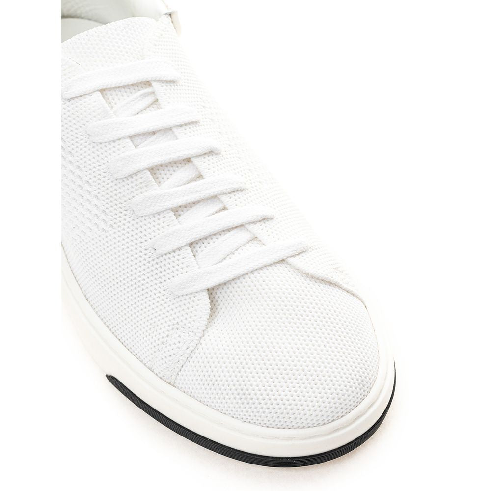 Elegant White Leather Sneakers - GlamHub Luxury and Icon Brand Clothing