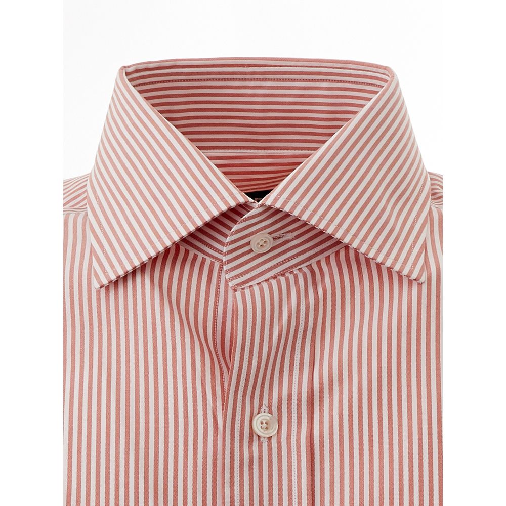 Elegant Pink Cotton Shirt for Men - GLAMHUB BOUTIQUE 