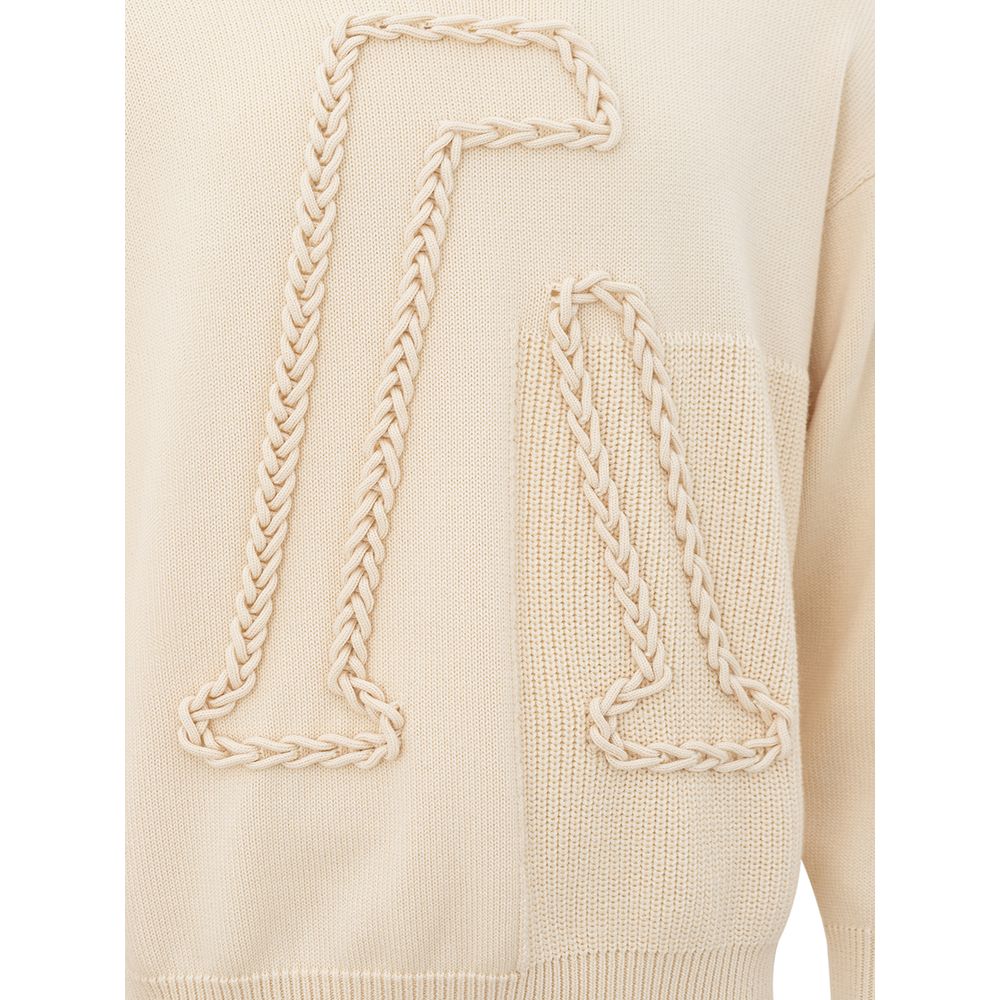 Beige Woolen Sophistication Sweater - GLAMHUB BOUTIQUE 