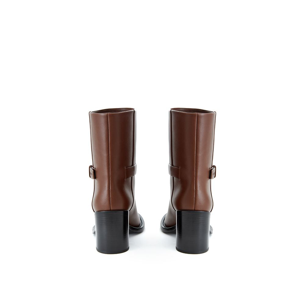 Brown Leather Boot - GLAMHUB BOUTIQUE 