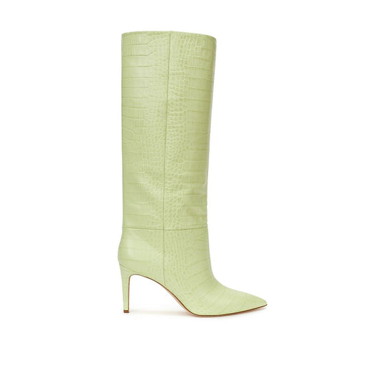 Yellow Leather Boot - GlamHub Luxury and Icon Brand Clothing