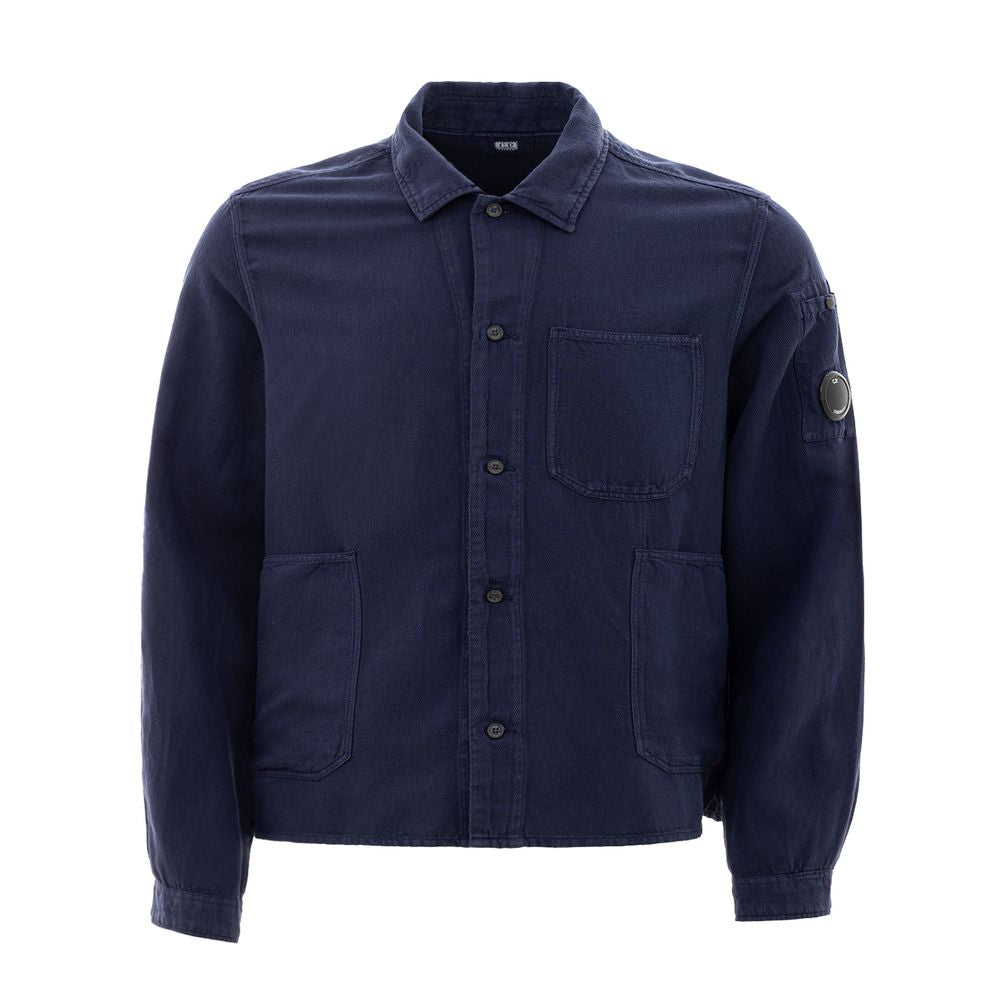 Blue Cotton Shirt - GlamHub Luxury and Icon Brand Clothing