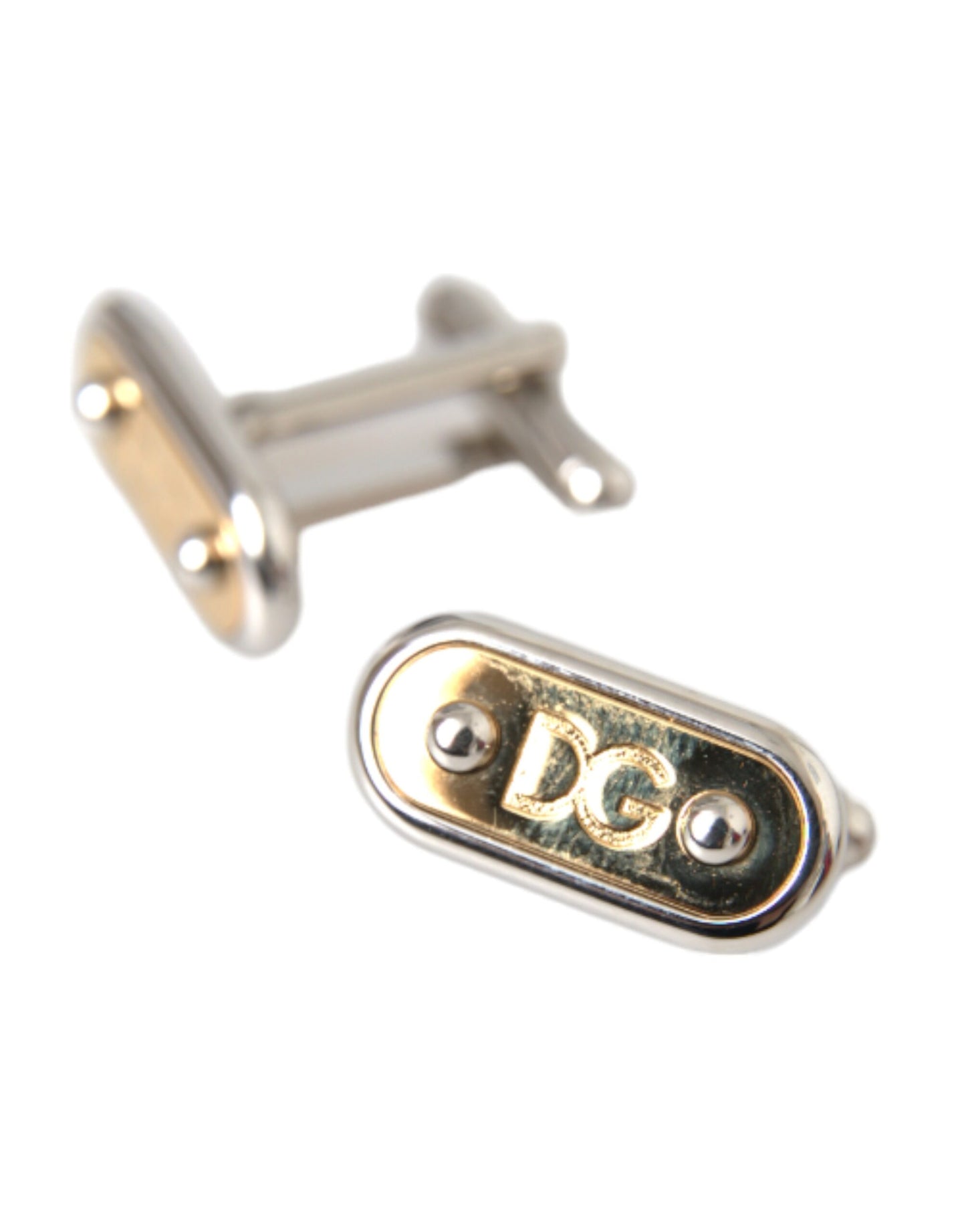 Silver Gold Plated Metal Brass Pin Cufflinks