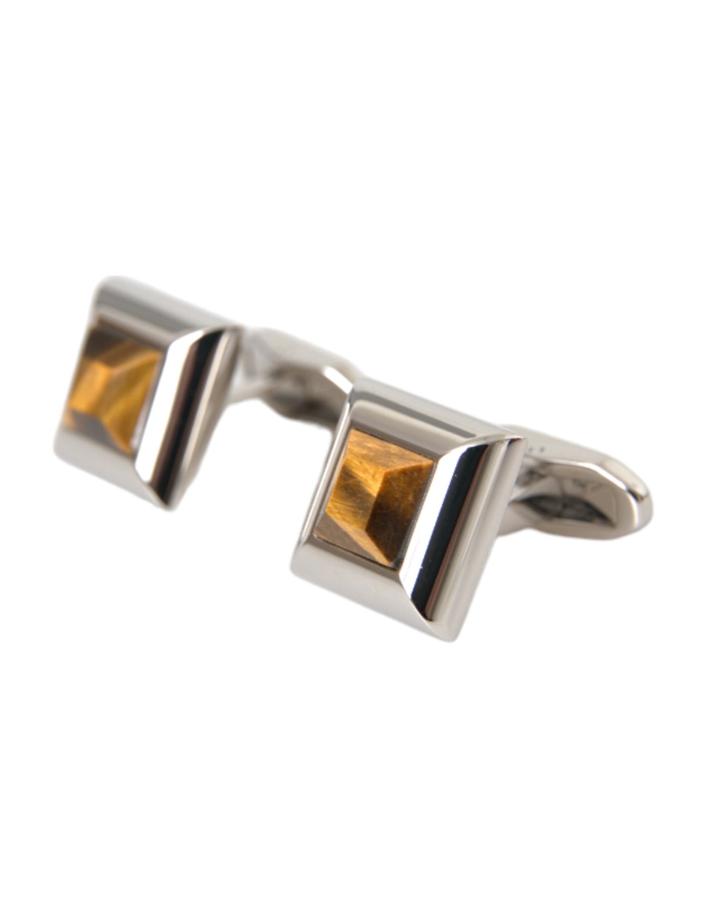 Silver Plated Brass Pin Crystal Cufflinks