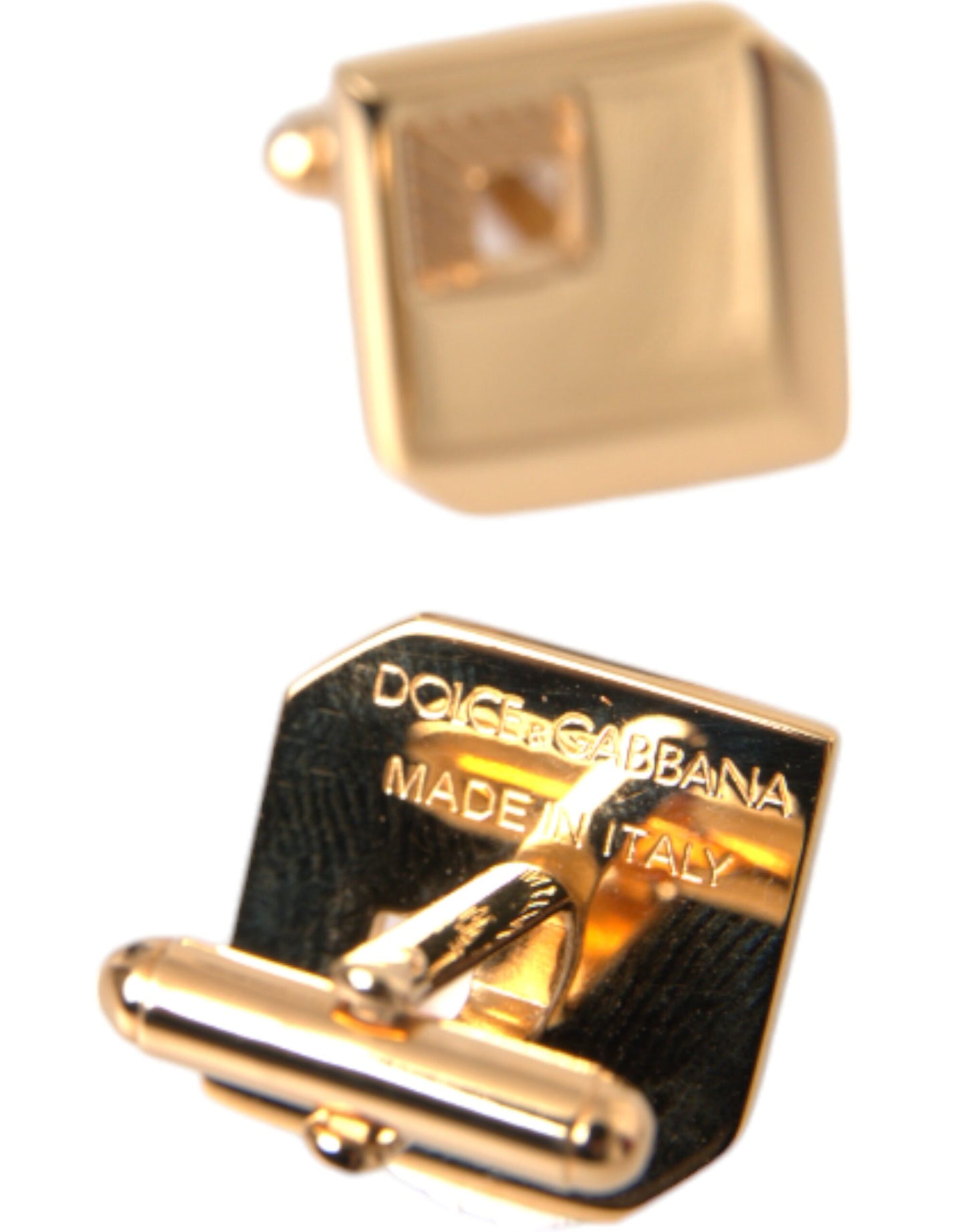 Gold Plated Metal Brass Square Pin Cufflinks