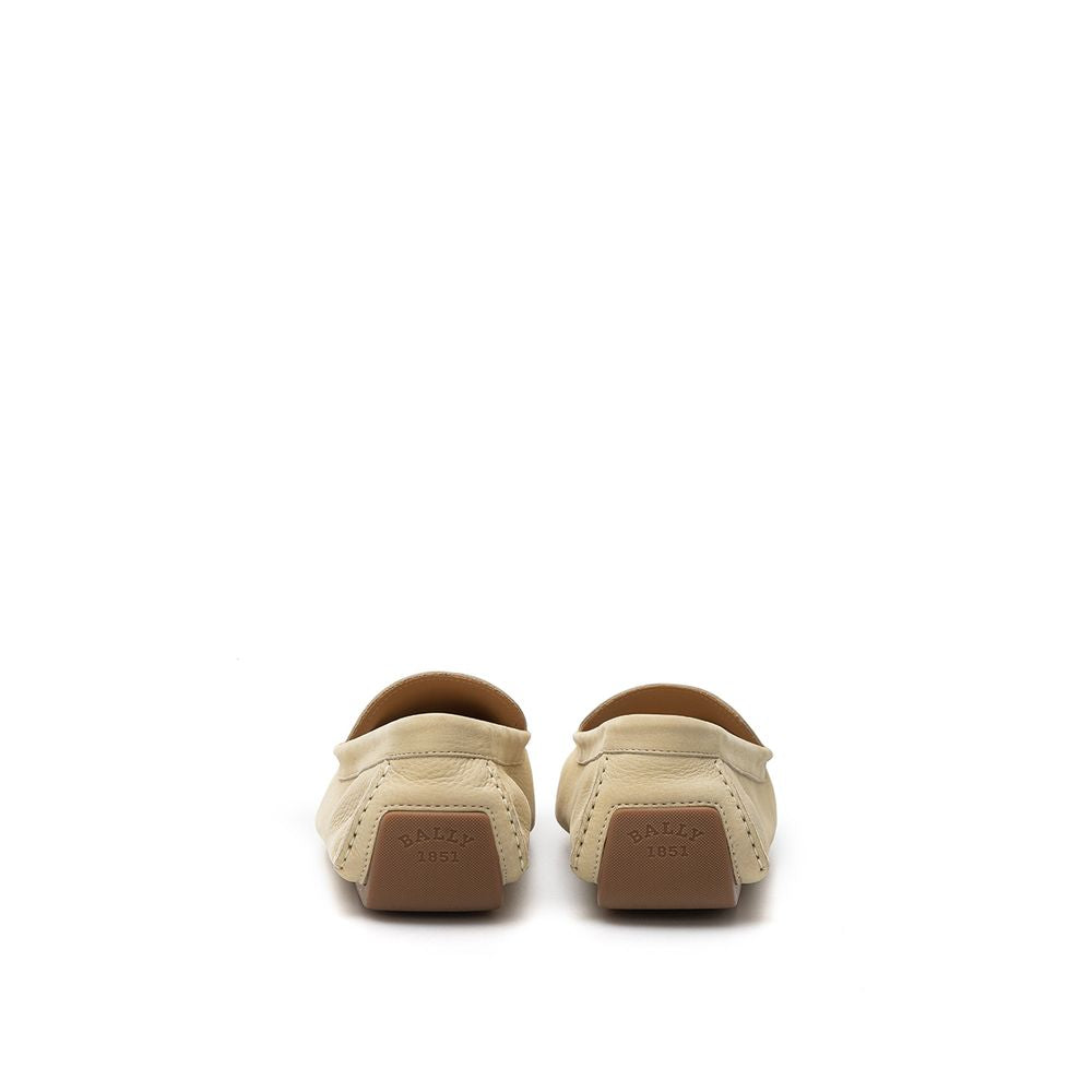 Beige Leather Loafer - GlamHub Luxury and Icon Brand Clothing