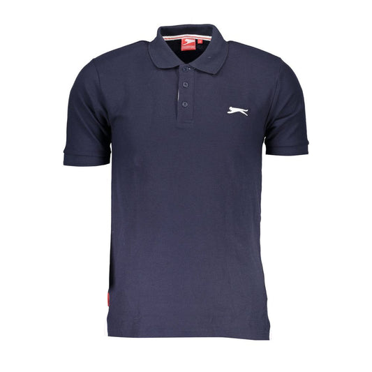 Blue Cotton Polo Shirt - GLAMHUB BOUTIQUE 