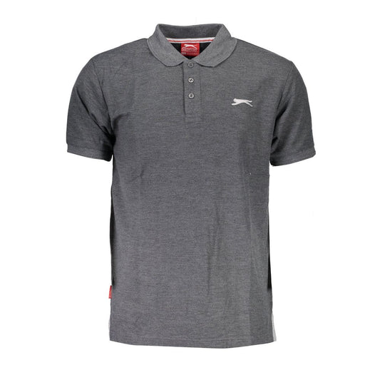 Gray Cotton Polo Shirt - GLAMHUB BOUTIQUE 