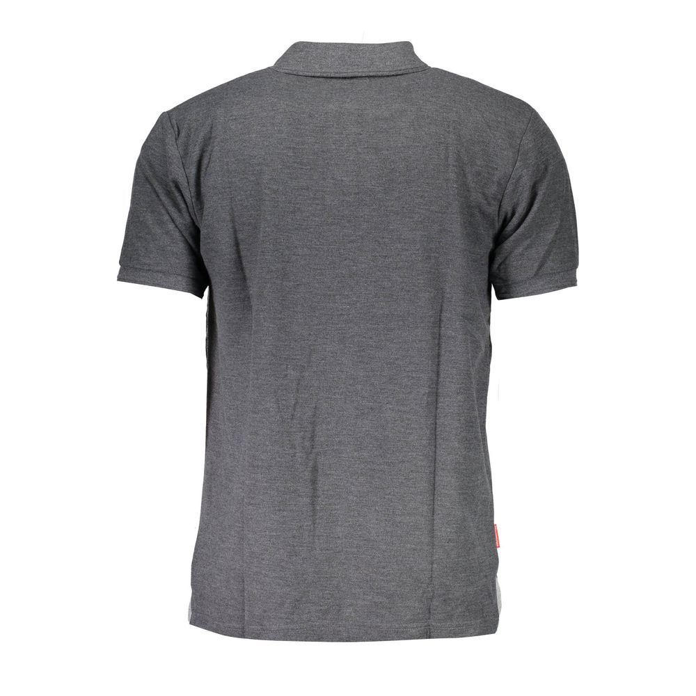 Gray Cotton Polo Shirt - GLAMHUB BOUTIQUE 