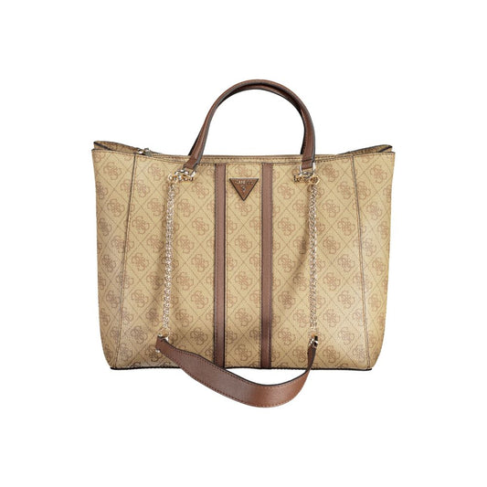 Beige Polyethylene Handbag - GLAMHUB BOUTIQUE 