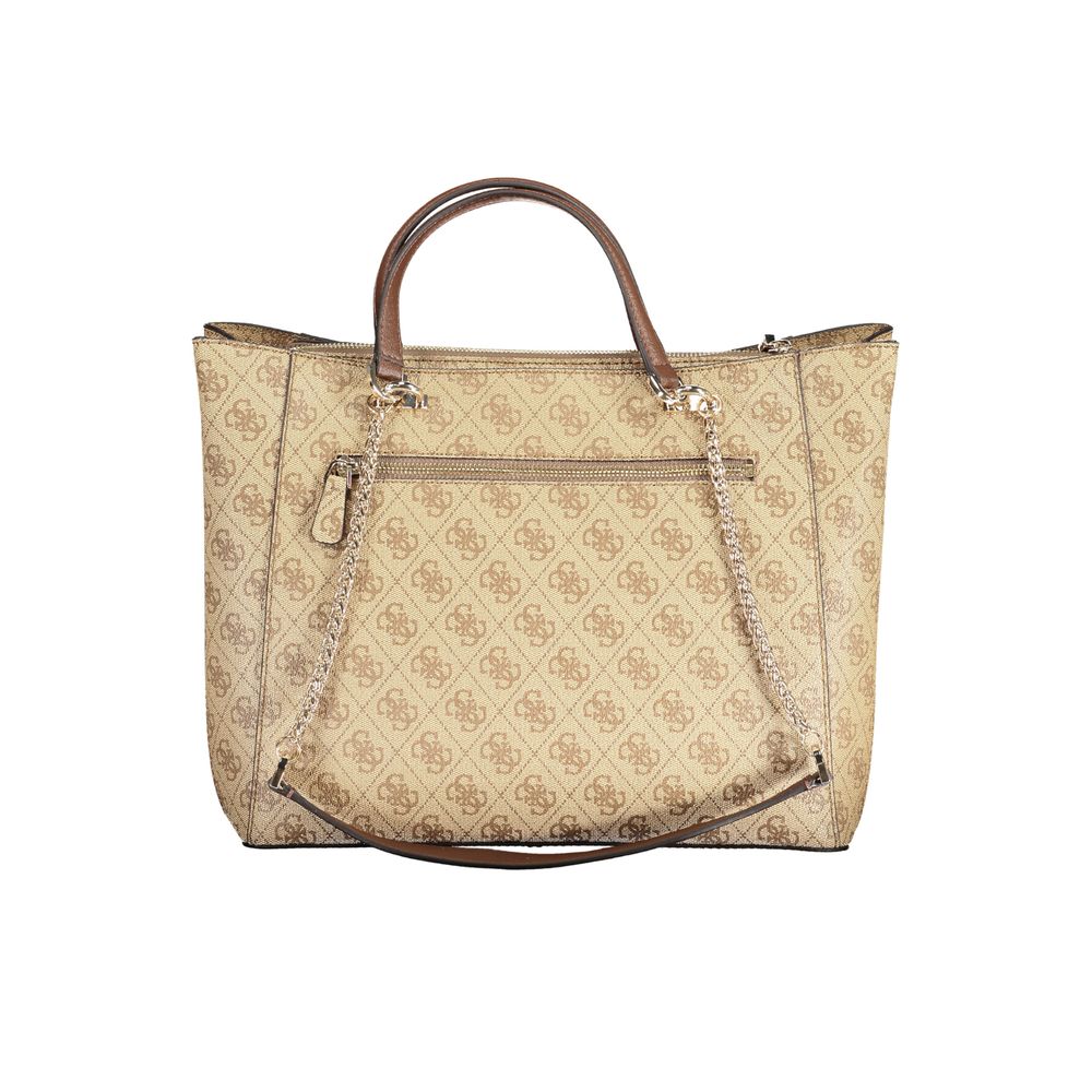 Beige Polyethylene Handbag - GLAMHUB BOUTIQUE 