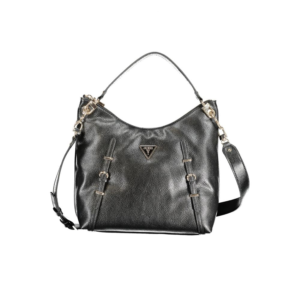 Black Polyethylene Handbag - GLAMHUB BOUTIQUE 