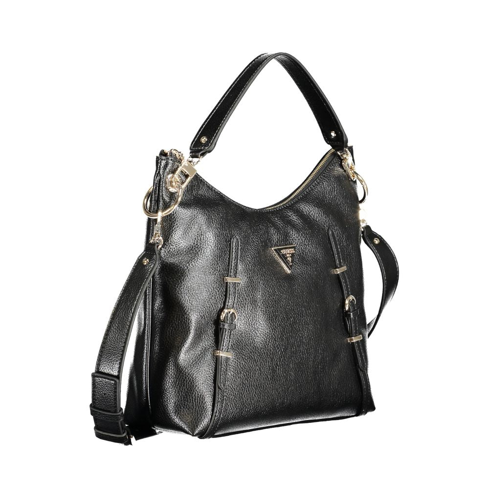 Black Polyethylene Handbag - GLAMHUB BOUTIQUE 