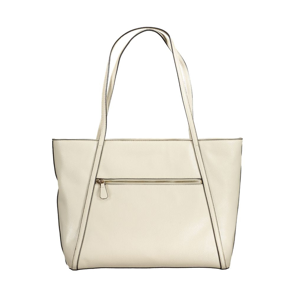 Beige Polyethylene Handbag - GLAMHUB BOUTIQUE 