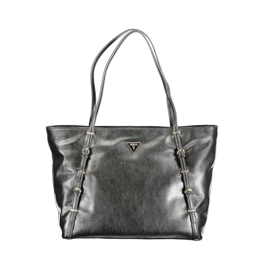 Black Polyethylene Handbag - GLAMHUB BOUTIQUE 