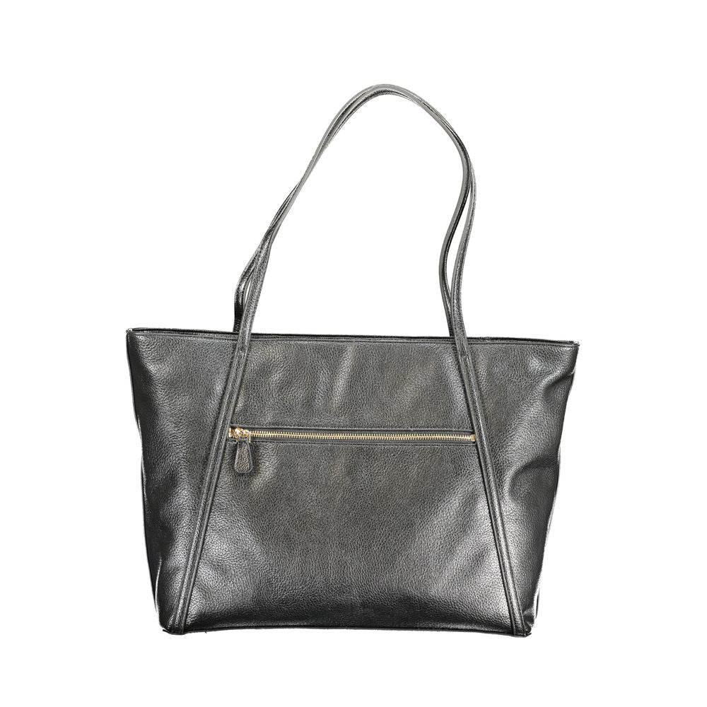 Black Polyethylene Handbag - GLAMHUB BOUTIQUE 