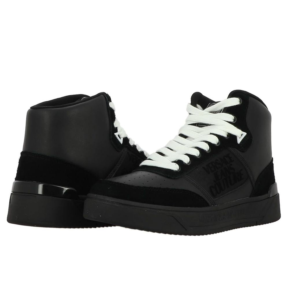 Black Leather Di Calfskin Sneaker - GLAMHUB BOUTIQUE 