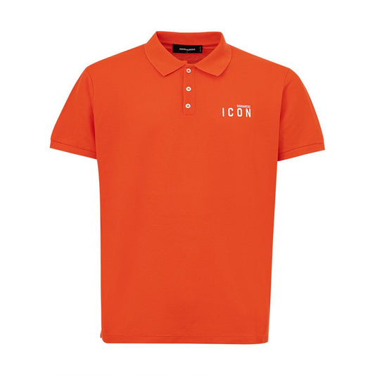 Orange Cotton Polo Shirt - GLAMHUB BOUTIQUE 