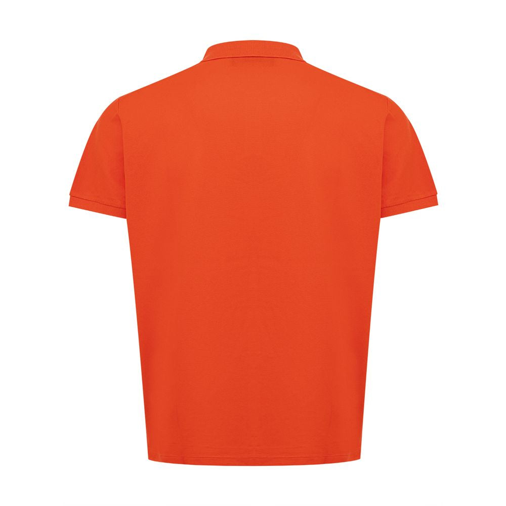 Orange Cotton Polo Shirt - GLAMHUB BOUTIQUE 