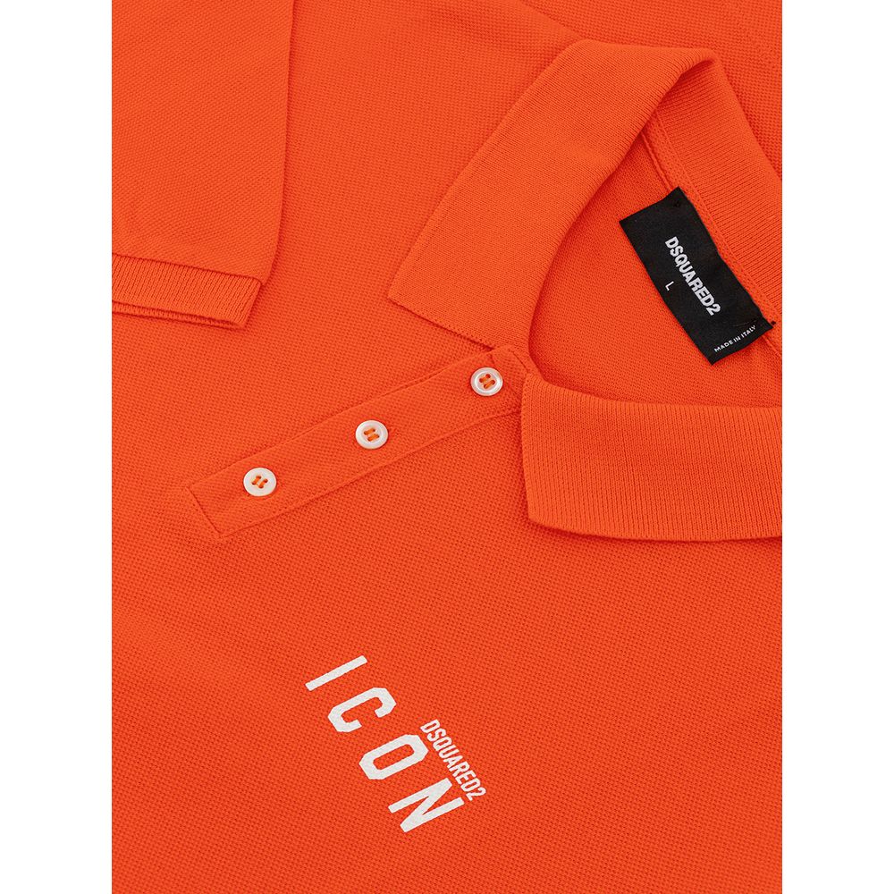 Orange Cotton Polo Shirt - GLAMHUB BOUTIQUE 