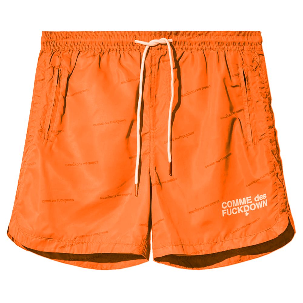 Orange Polyester Swimwear - GlamHub Luxury and Icon Brand Clothing