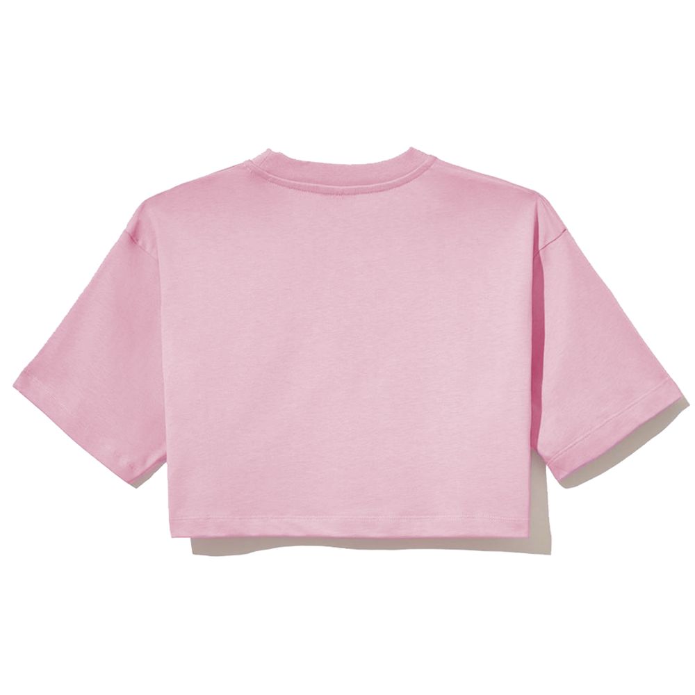 Pink Cotton Tops & T-Shirt - GlamHub Luxury and Icon Brand Clothing