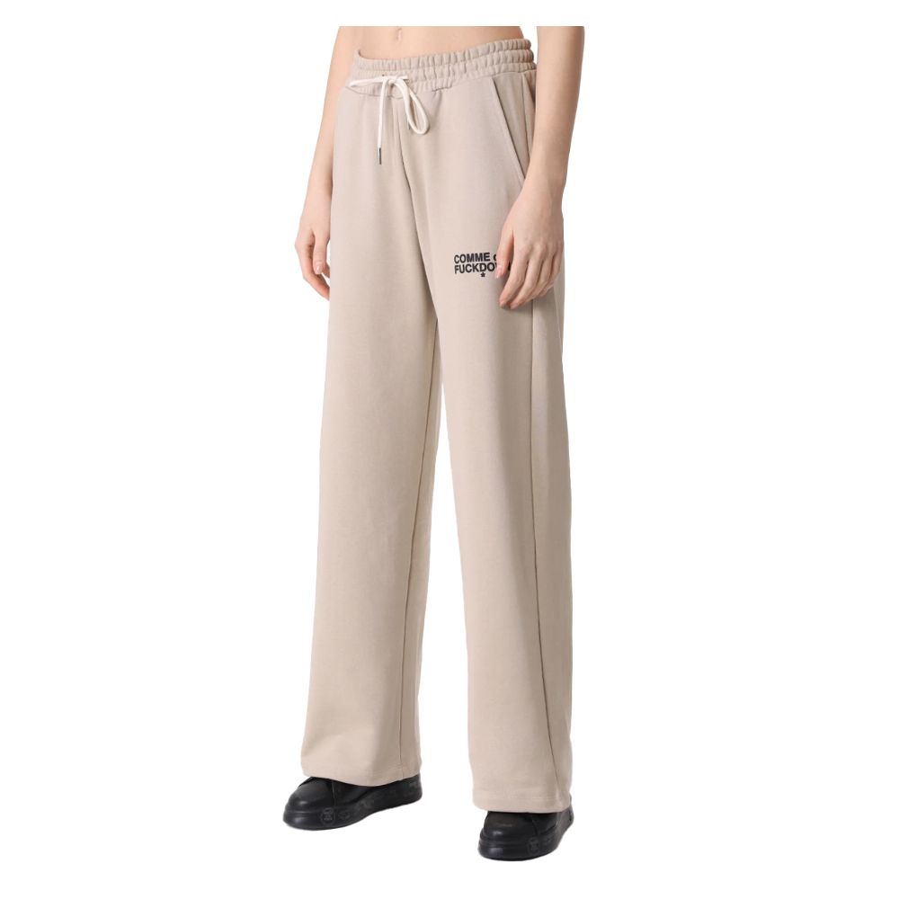 Beige Cotton Jeans & Pant - GlamHub Luxury and Icon Brand Clothing