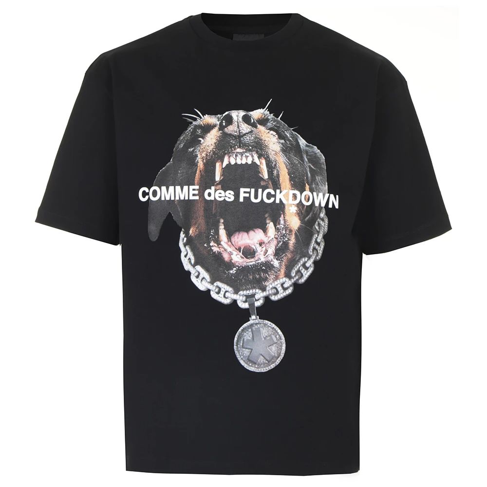 Black Cotton T-Shirt - GlamHub Luxury and Icon Brand Clothing