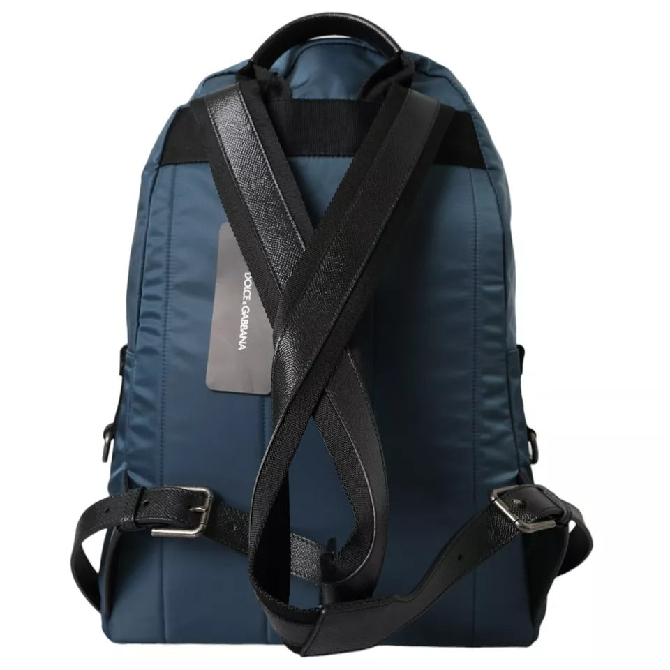 Blauer Nylon-Rucksack mit #DGFamily-Patch für Männer