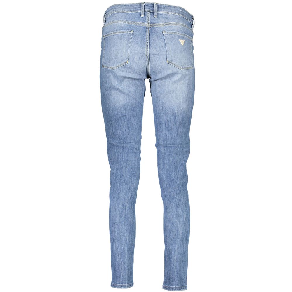 Light Blue Cotton Women Jeans - GLAMHUB BOUTIQUE 